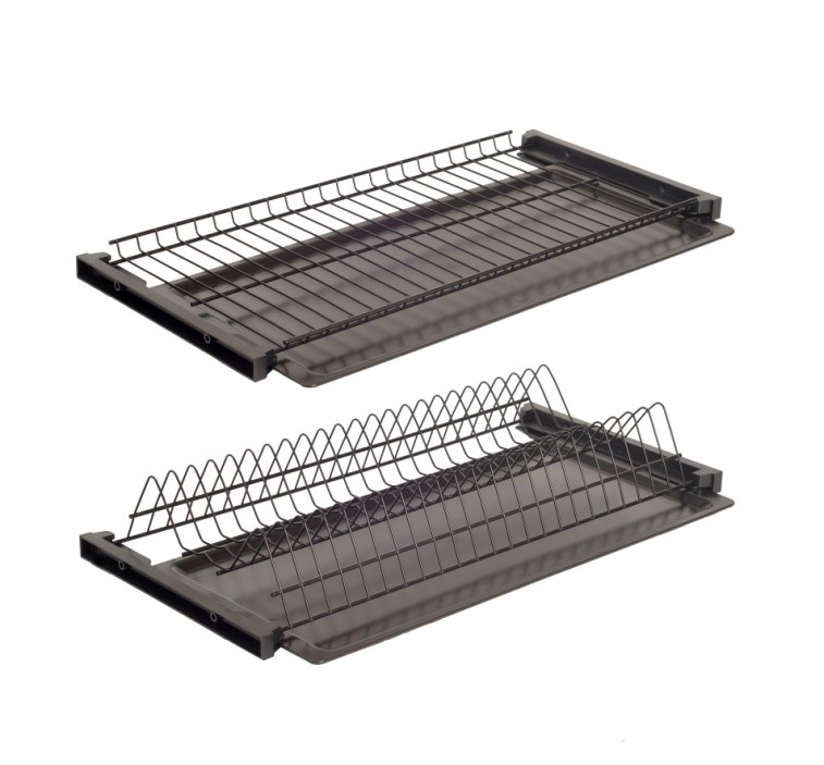 Комплект посудосушителя с рамкой в шкаф шириной 700 мм с регул, ДСП 16 ЧЕРНЫЙ (2 поддона)