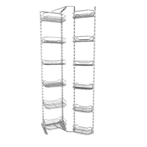Кладовая корзина с боковым хранением 6 полок 600мм